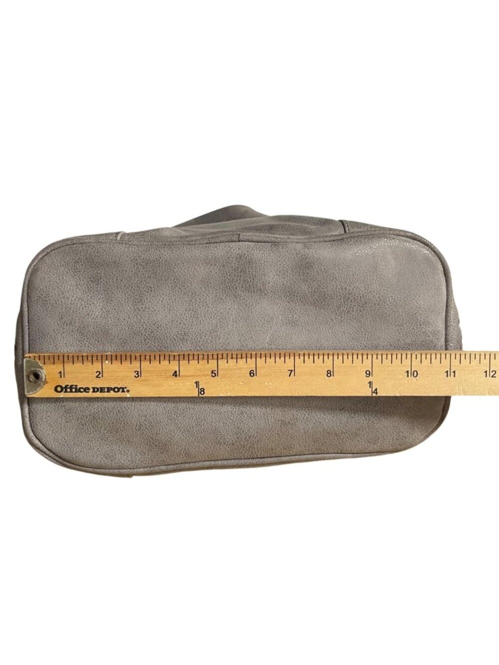 Steve Madden Drew Hobo Bag Gray Faux Leather Shoulder Bag With Gold Accents - Picture 8 of 16